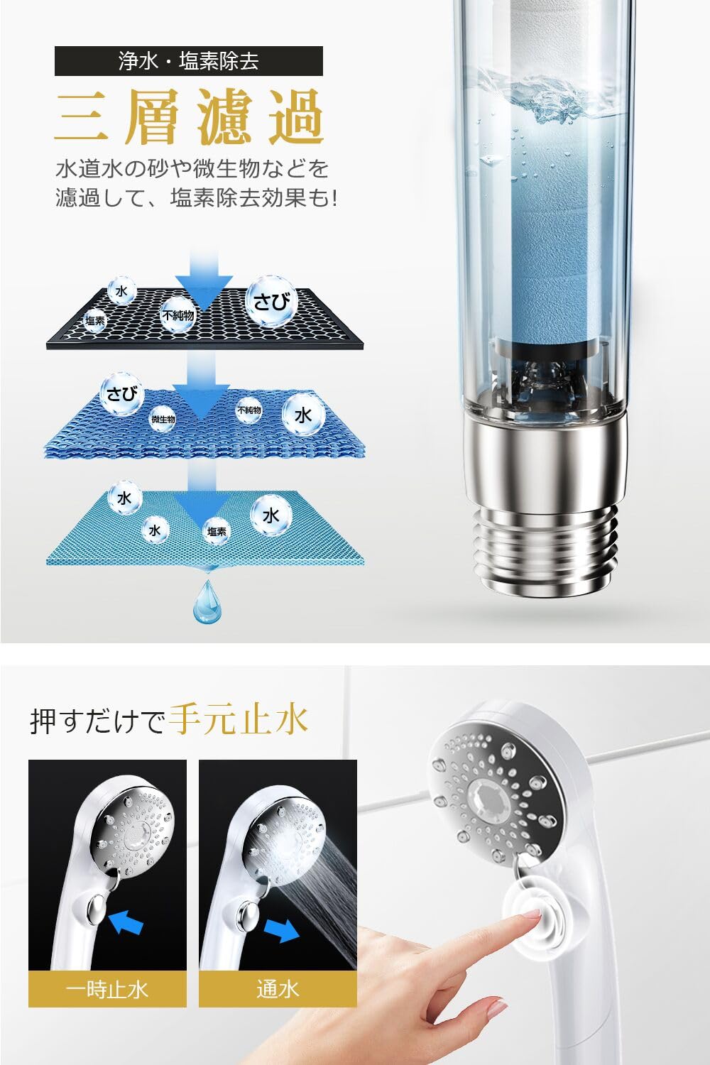 シャワーヘッド マイクロナノバブル 塩素除去 6段階水流 4種類アダプター付き Amazon.co.jp: シャワーヘッド マイクロナノバブル 【業界トップ